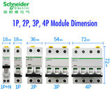 Interruttore miniatura 6~63A, 1P, 2P, 3P, 4P, DPN di Acti9 MCB Schneider Electric per distribuzione elettrica