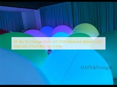 Luce a palloncino interattiva a LED RGB con cambio colore Tap-To-Change da 4 piedi: palline LED ideali per eventi