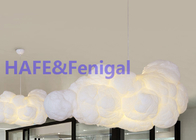 Pallone romantico della nuvola del candeliere LED che accende il cotone di seta della lampada che fa galleggiare 2000W 150cm