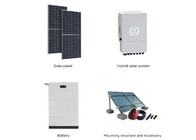 Ibrido a energia solare del sistema di 8KW 10KW completo con gli invertitori e la batteria al litio dei pannelli di PV