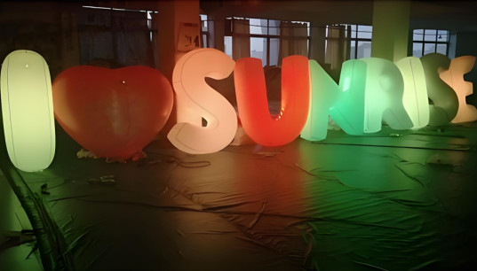 Fornitura diretta da parte del fabbricante: progettazione di display di modelli di pubblicità gonfiabili, dotati di illuminatore