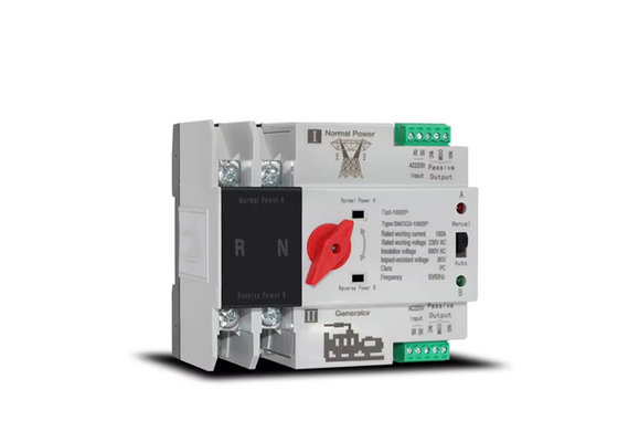 Din Rail Dual Power Automatic Transfer Switch Manual Automatic Operation Grid / Generator