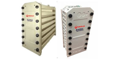 VeoliaTM E-Cell* EDI MK-3MiniHT:Acqua ultrapura 1,14 m3/h Flusso, Resistenza≥10