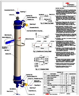 Modulo di ultrafiltrazione DuPont SFD-2860XP IntegraFlux uf filtro a membrana Flusso 204 m3/giorno uf modulo a membrana