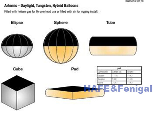 Ellipse 1.8kw Elio Aria riempita Dimmabile LED CRMX Control Film Film Set Luce Pallone