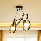 Luce interna creativa 9w del pendente della bicicletta del LED per bianco del nero del balcone della camera da letto