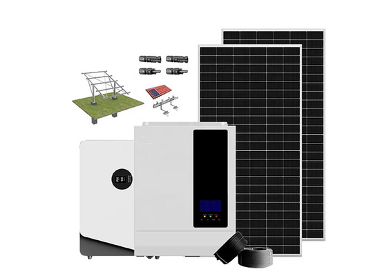 Smart con App Bluetooth Wifi Sistema solare ibrido per l'alimentazione domestica Sistema solare alimentato da energia solare Kit completo 5kw 10kw