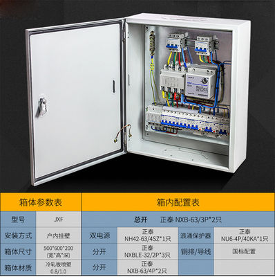 Scatola di distribuzione elettrica di CA del pannello componenti elettrici di SPHC 60A 220V